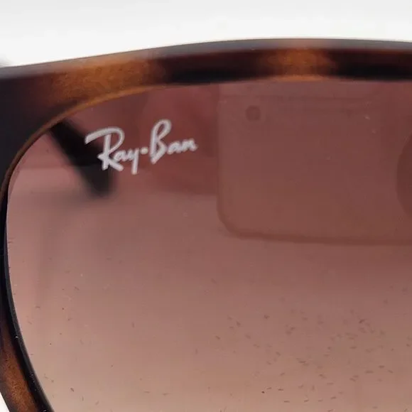 Ray-Ban Sunglasses RB4171 Erika Rubber Havana Brown Gradient Dark Brown Lens - Picture 6 of 16